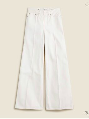 J. Crew White Wide-Leg Flare Jeans